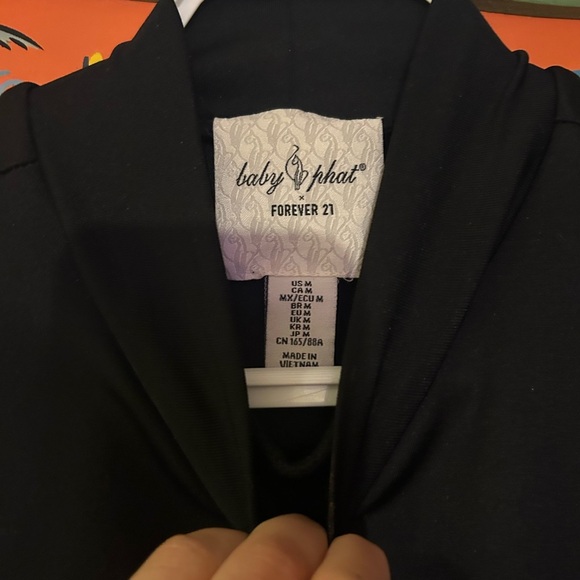 Baby Phat Black Sleeveless Bodysuit with Rhinestone Detail - Picture 6 of 6